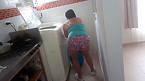 Horny With Giant Cameltoe Her Huge Cameltoe In The Kitchen